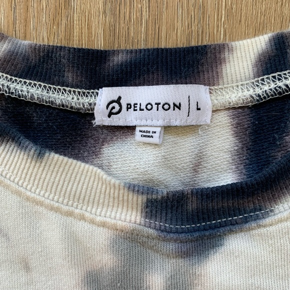 Peloton Spiral Tie Dye Crewneck Pullover Sweatshirt Logo Womens Size Large - Picture 3 of 7
